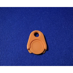 Einkaufswagenchip mit Schlüsselbundhalter in Orange