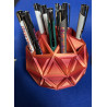 Geometrischer 3D-Stiftehalter für den Schreibtisch