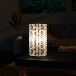 LED-Dekolampe „Pixelglanz“ mit RGB-Farbwechsel in moderner Form