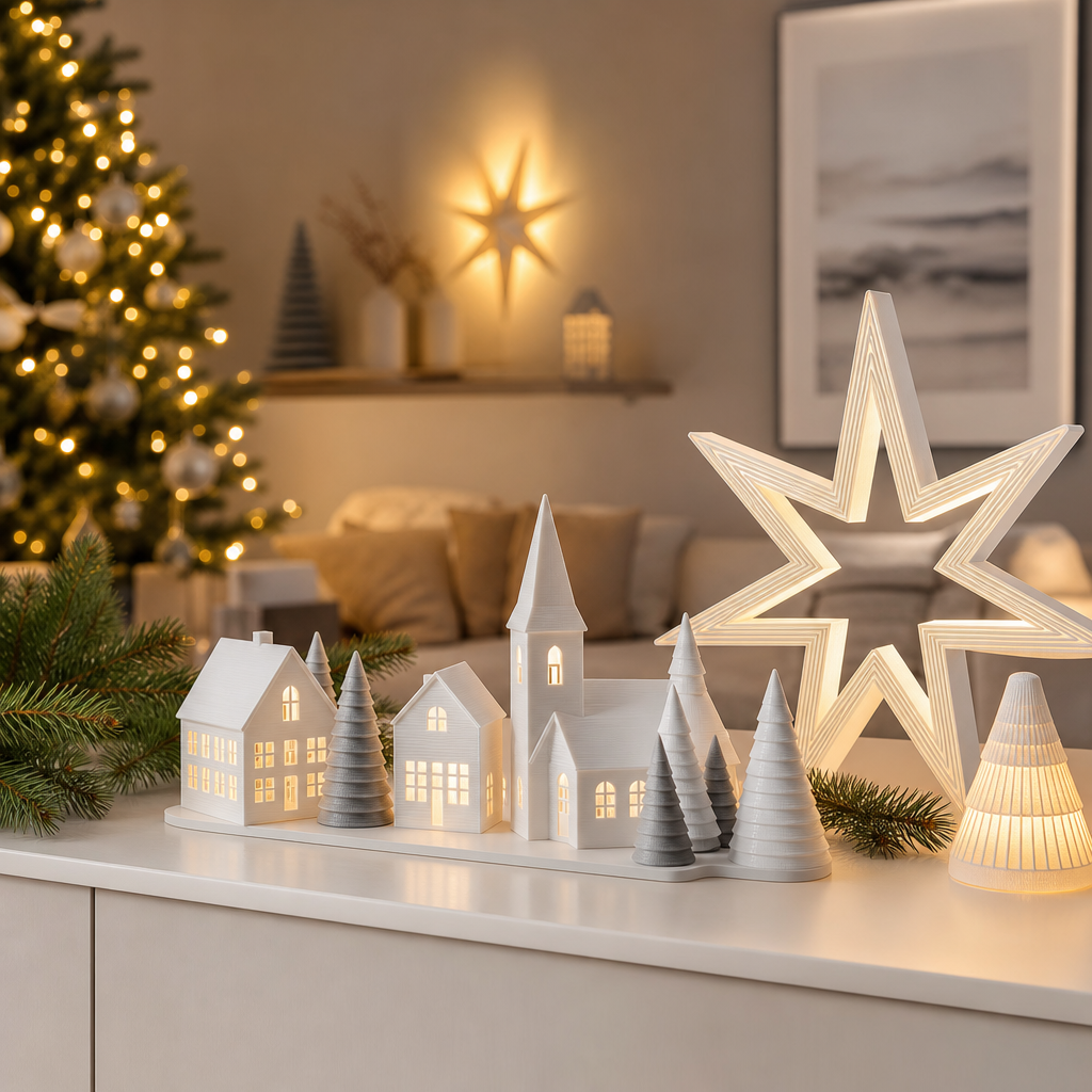 3D-gedruckte Weihnachtsdeko auswählen: Motive, Licht und Material richtig kombinieren